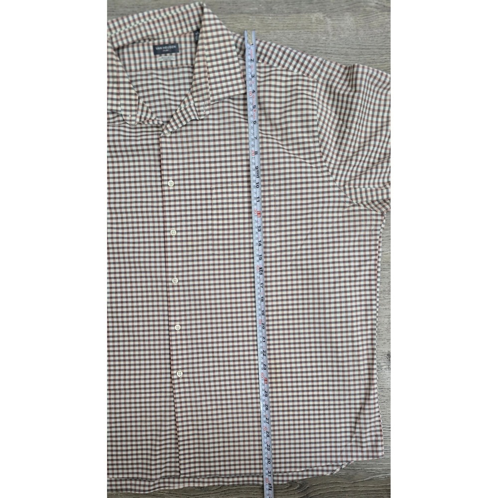 Van Heusen Button Down Mens 19 34/35 Brown Regular Fit Stretch - Picture 7 of 10